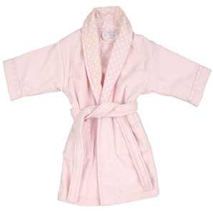 John Lewis Velour Robe- Pink- 12-18 Months