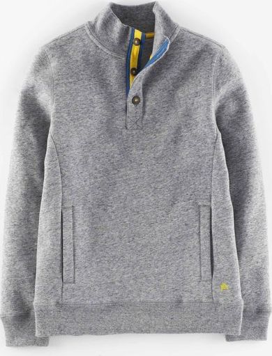 Johnnie  b Half Placket Sweatshirt Grey Johnnie b, Grey