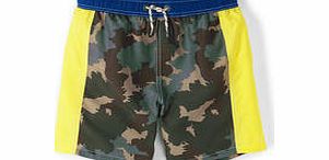 Johnnie  b Swimshorts, Yellow/Khaki Britoflage,Orange/Navy