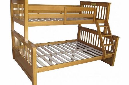 Joseph Sonya Three Sleeper Wooden Bunk Bed-Honey