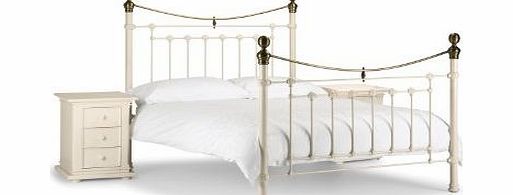 Julian Bowen Victoria Double Bed, Stone White