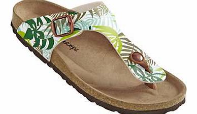 Print Footbed Sandals