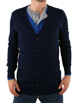 Navy Ralf Triple Layer Cardigan