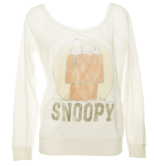 Ladies Snoopy Lazy Days Black Label Slouchy