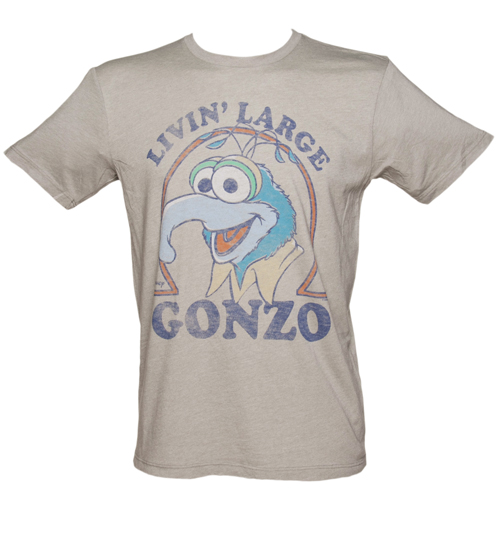 Mens Beige Livin Large Gonzo Muppets