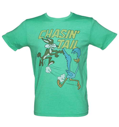 Mens Dark Turquoise Chasin Tail Loony Tunes