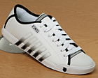 Moulton White/Black Leather Trainers