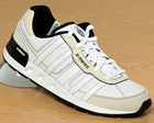 Truxton White/Black Leather Trainers