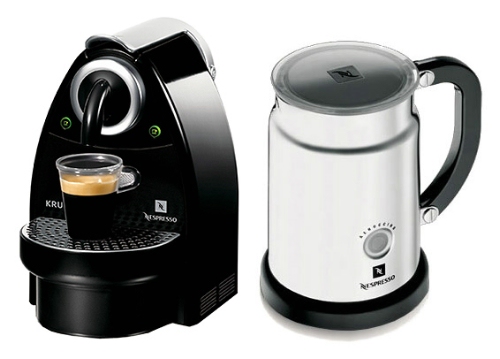 Piano Black Nespresso Essenza Flowstop   Aeroccino