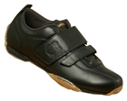 Borel 2 Strap Black Leather Trainer