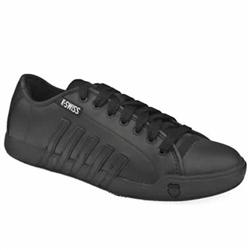 Male Moulton Ii Leather Upper Fashion Trainers in Black