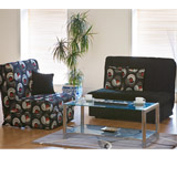 Napoli Double Futon in Black Fabric Range 1