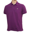 Aubergine Slim Fit Pique Polo Shirt