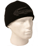 Black Beanie Hat with Croc Logo