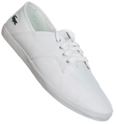 Lacoste Andover White Canvas Plimsoles