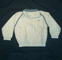 Kids Beige With Airforce Blue Trim Full Zip Lightweight Jacket