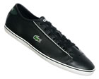 Wyken UL Black Leather Plimsoles