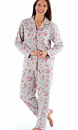 Lady Selena Ladies Floral Lady Selena Pyjamas LN149 Grey Floral 18-20