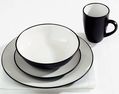 LAI modern black 16-piece dinner set