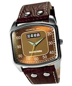 lambretta Gents Brown Leather Strap Watch