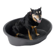 Large Plastic Anthracite Non-Slip Pet Bed