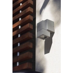 Icaro Light Grey Single Outdoor Wall Light