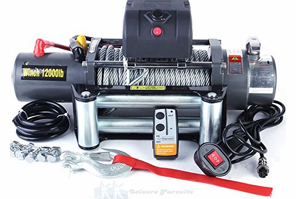 ELECTRIC WINCH 12V 4x4 12,000 lb RECOVERY REMOTE CONTROL ATV QUAD BOAT