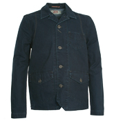 Dark Denim Button Fastening Jacket