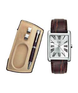 limit Gents Quartz Watch, Pen and Cuff Links Gift Set