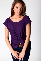 Viscose Jersey Knot T-Shirt