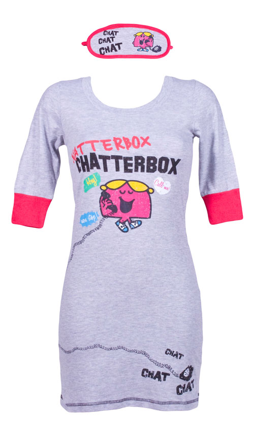 Chatterbox Nightie and Eyemask PJ Set