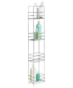 Slimline Chrome 4 Shelf Storage Caddy