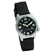 Mens Sport Strap Silver Watch