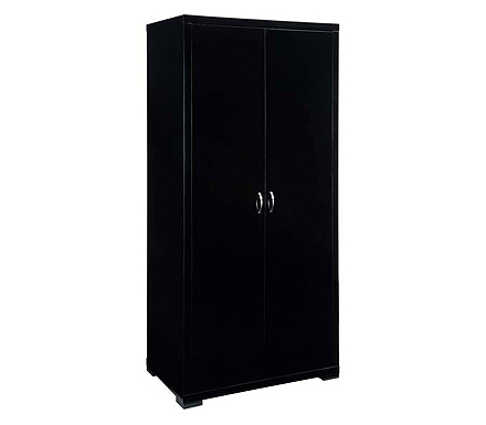 Luna 2 Door Wardrobe in Black