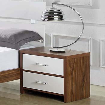 Madilena High Gloss 2 Drawer Bedside Table