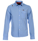 Block Powder Blue and Micro Check Shirt