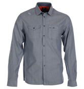 Crib Blue Prison Stripe Shirt