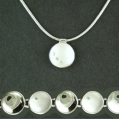 sterling silver diamond satellite set