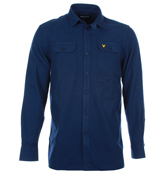 Lyle and Scott Vintage Admiral Blue Felt Workshirt