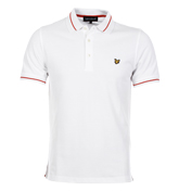 Lyle and Scott Vintage White and Burnt Orange