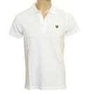 Vintage White Pique Polo Shirt