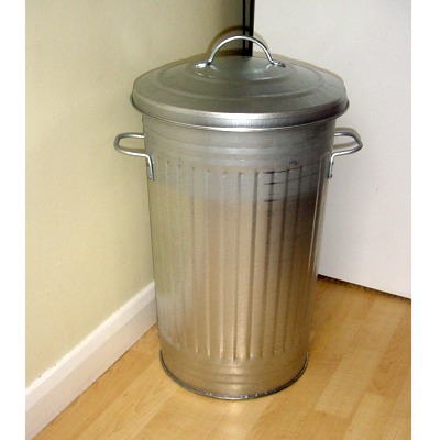 Galvanised Kitchen Bin with Lid