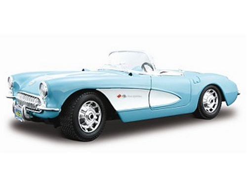 Diecast Model Chevrolet Corvette (1957) in Light Blue (1:18 scale)