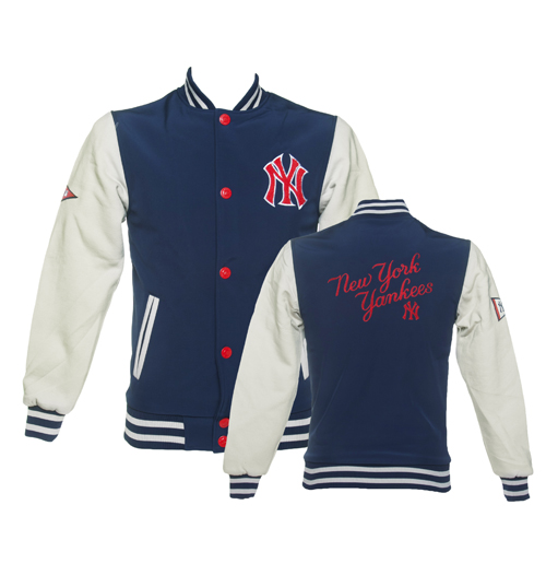 Mens Navy And Cream MLB Varsity NY Yankees