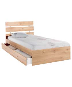 Single Beech Bed with Sprung Matt