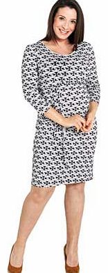 Womens Ditsy Print Dress - Small