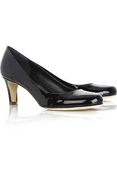 Patent leather pumps