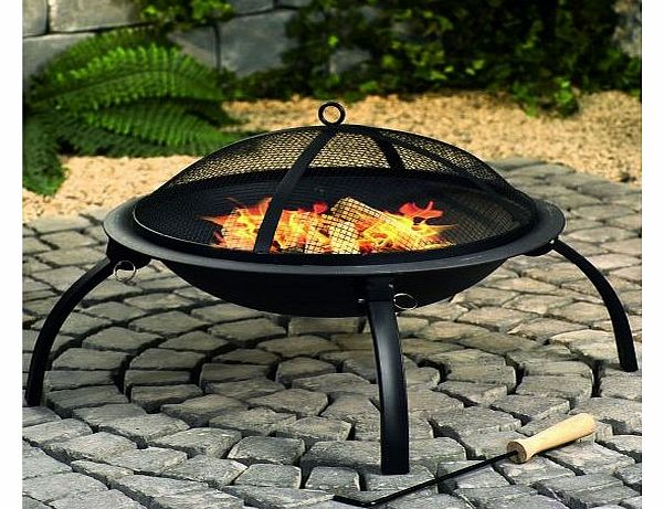 Round Fire Pit Folding Patio Garden Bowl Outdoor Camping Patio Heater Log BBQ Kotlich