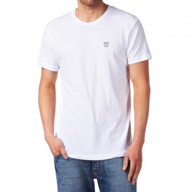 Mens Matix Monostack Crew T-Shirt - Tri White