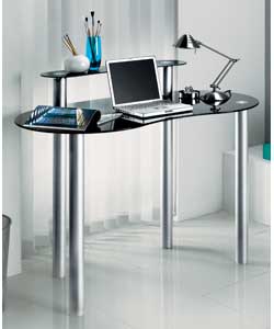 Black Glass Desk